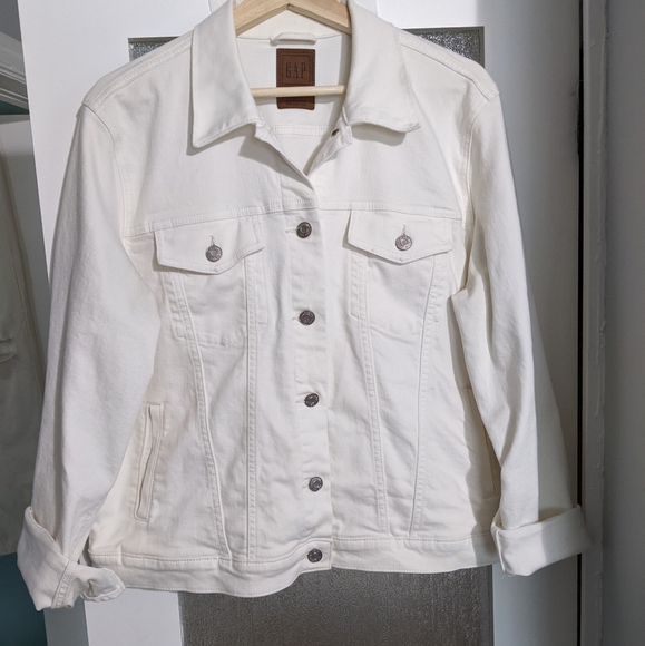Classic icon denim jacket off white, women's XL - Picture 4 of 7
